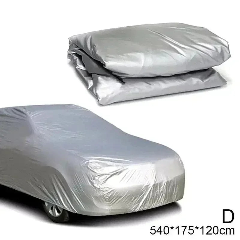 Universal Fit Full Car Cover Waterproof Dustproof All-Season PE Film Coat with Aluminum Protective Sunshade UV Ray Reflection