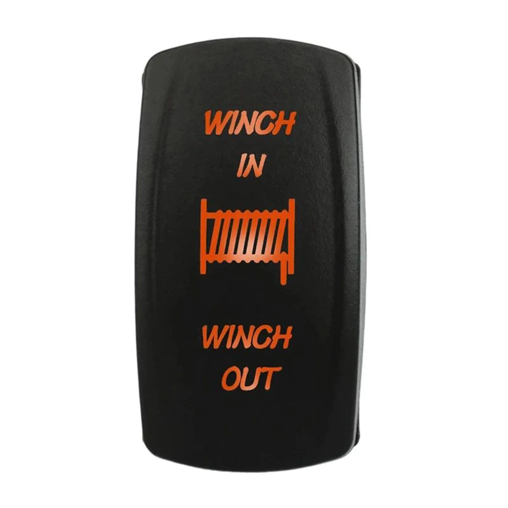 1 PC Winch IN OUT  Switch LED Rocker UTV Truck Boat 7 Pin  Switch Boat-shaped Switch For  Car Marine Truck Camper  Accessorie