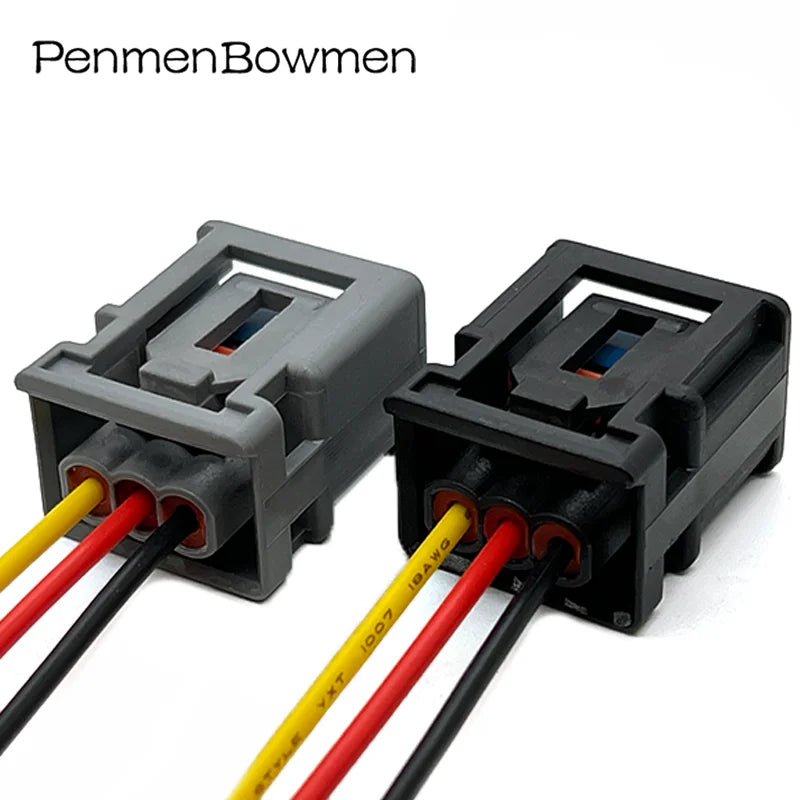1 Set 3 Pin Car Ignition Coil High Voltage Electrical Cable Connectors Female Wire Harness Plug 1W7T-14A464-MA for Ford Honda