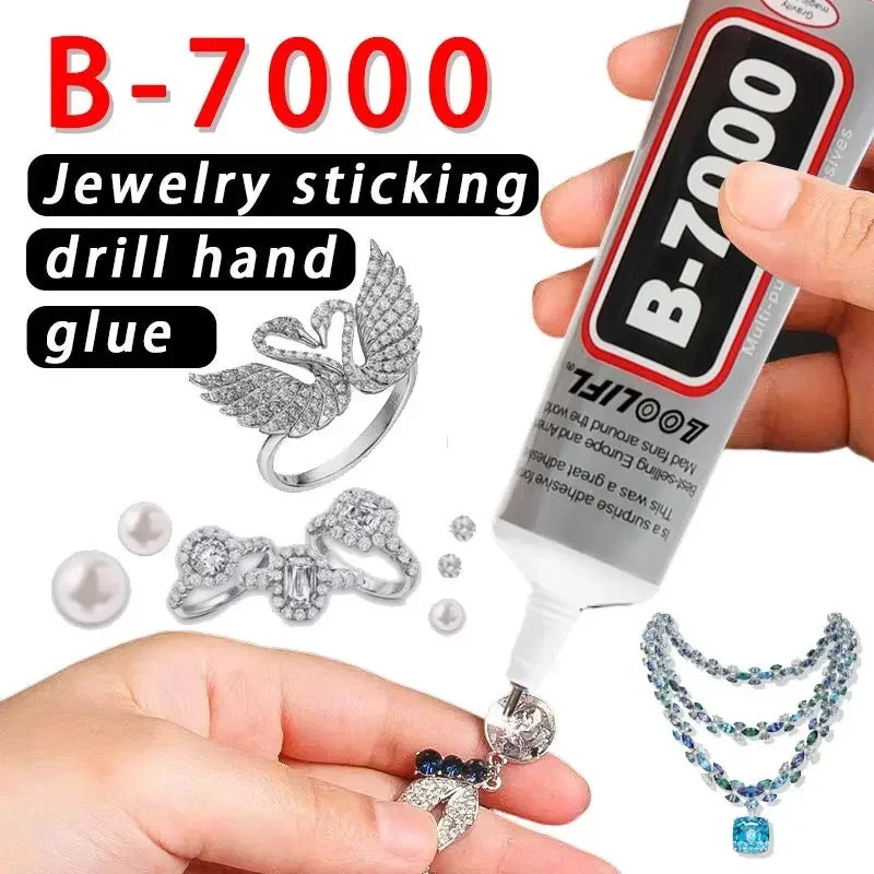 B-7000 Adhesive Jewelry Glue Craft/Repair Mobile Phone Touch Screen Epoxy Resin Rhinestone Craft Liquid with Precision Tip Amagi