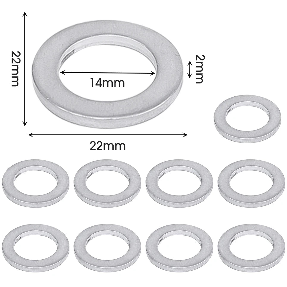 14mm Car Oil Drain Screw Gasket Aluminum Sealing Washer Auto Engine Bottom Oil Drain Screw for Honda 94109-1400094109-12000