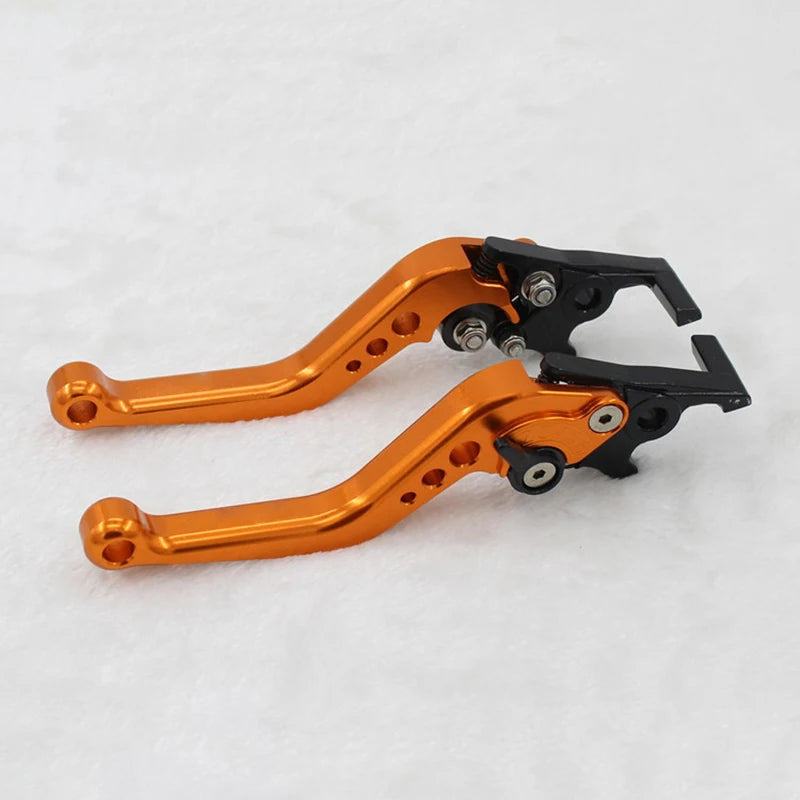 1Pair Motorcycle Brake Handle Motorbike Modification CNC Clutch Drum Brake Lever Handle Adjustable Modification Handlebar Set
