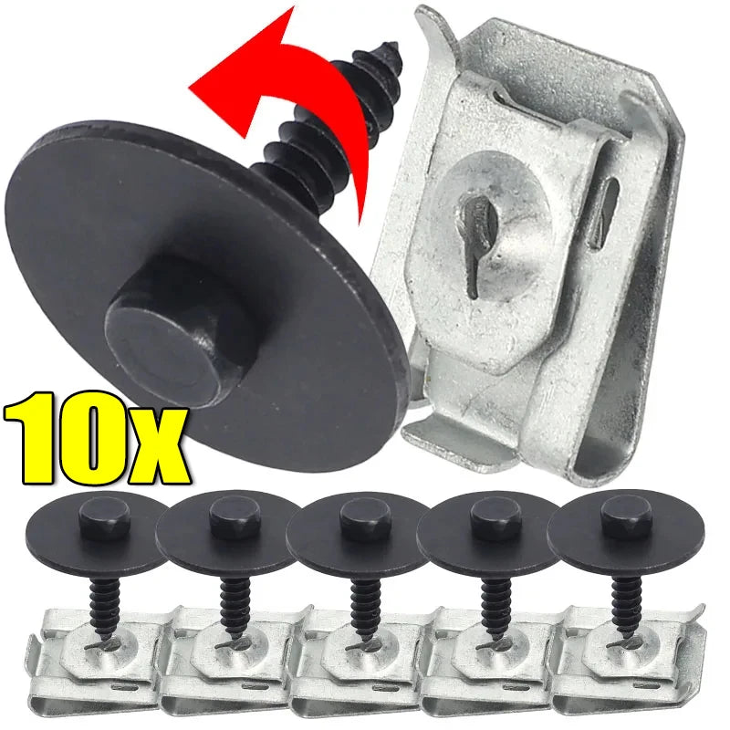 Bumper Cover Fender Liner Fender Screw and Self-Locking U-Nut Kit Part Numbers 07149126886 07146951655 Bumper Clips 1-10pcs