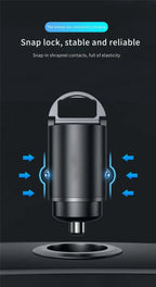 200/100W Mini Dual Ports USB Car Charger Lighter Fast Charging Phone Charger Adapter for IPhone 13 12 Xiaomi Huawei Samsung Amag