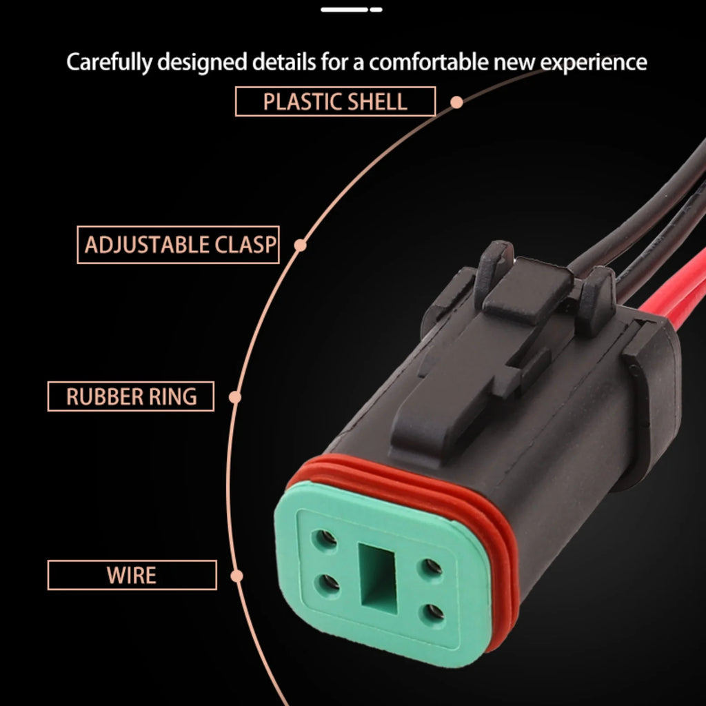 4 PIN 1.6 mm Male Female Connectors Wire harness Plug For Deutsch Engineering Vehicle DT04-4P-E005 DT06-4S-E005