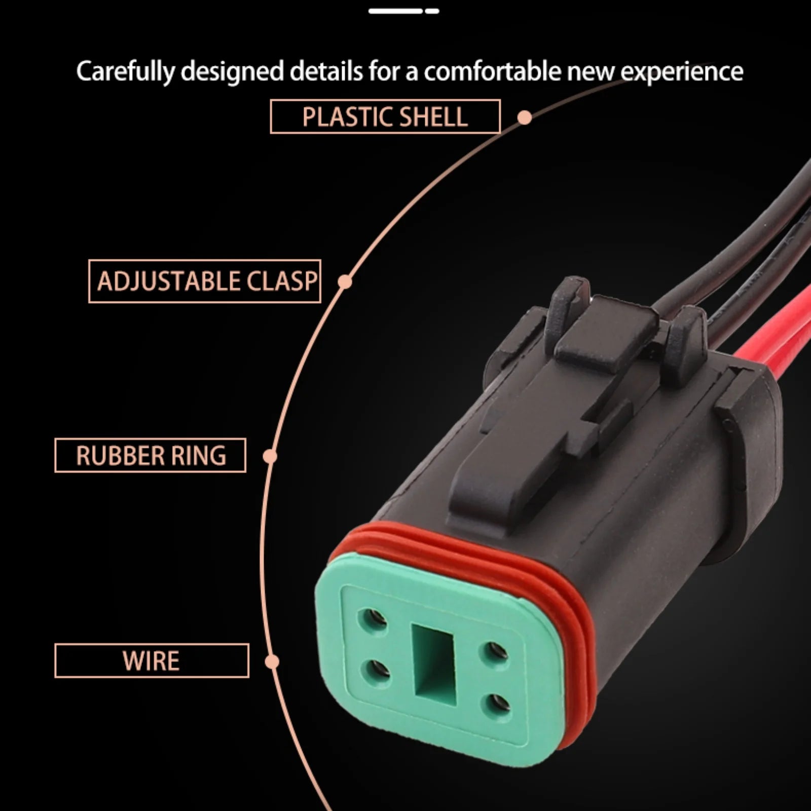 4 PIN 1.6 mm Male Female Connectors Wire harness Plug For Deutsch Engineering Vehicle DT04-4P-E005 DT06-4S-E005