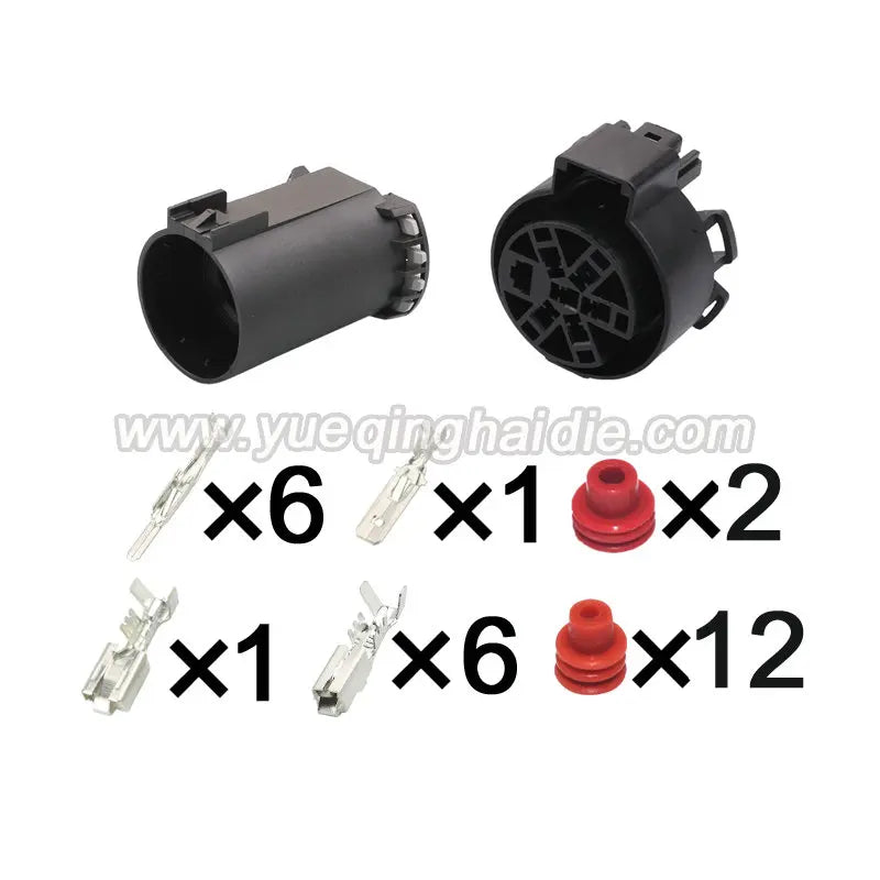 7-Pin Connector Waterproof 2.8mm 6.3mm Male Female Connector Automotive  Wiring Harness Cable Socket f 15317327 15354653