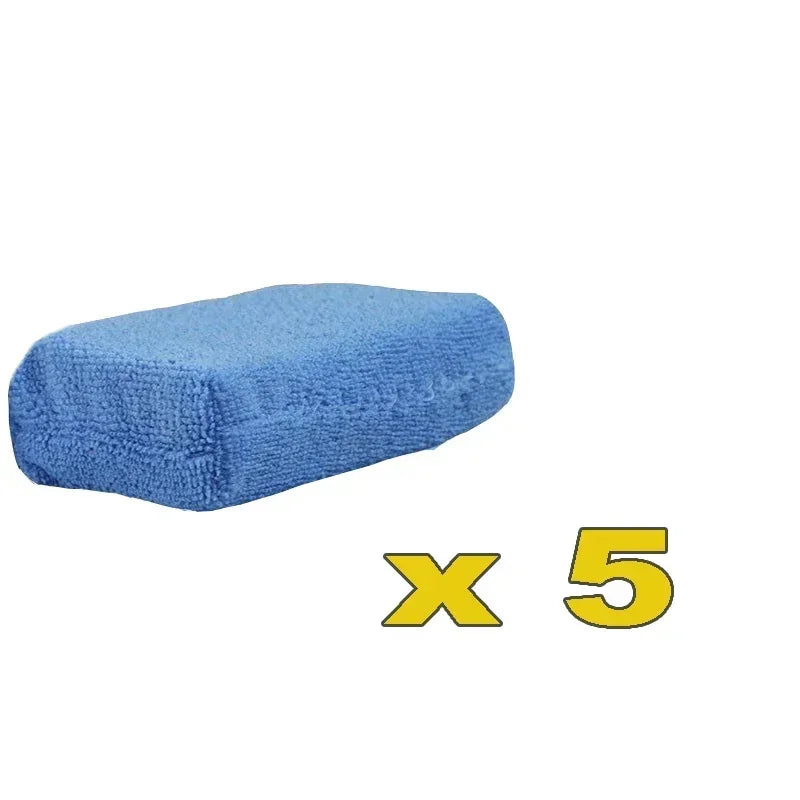 Microfibre Car Wax Applicator Pads Soft Auto Detailing Wax Sponge Rectangle Foam Paint Care Pad Polishing Auto Cleaning Amagi