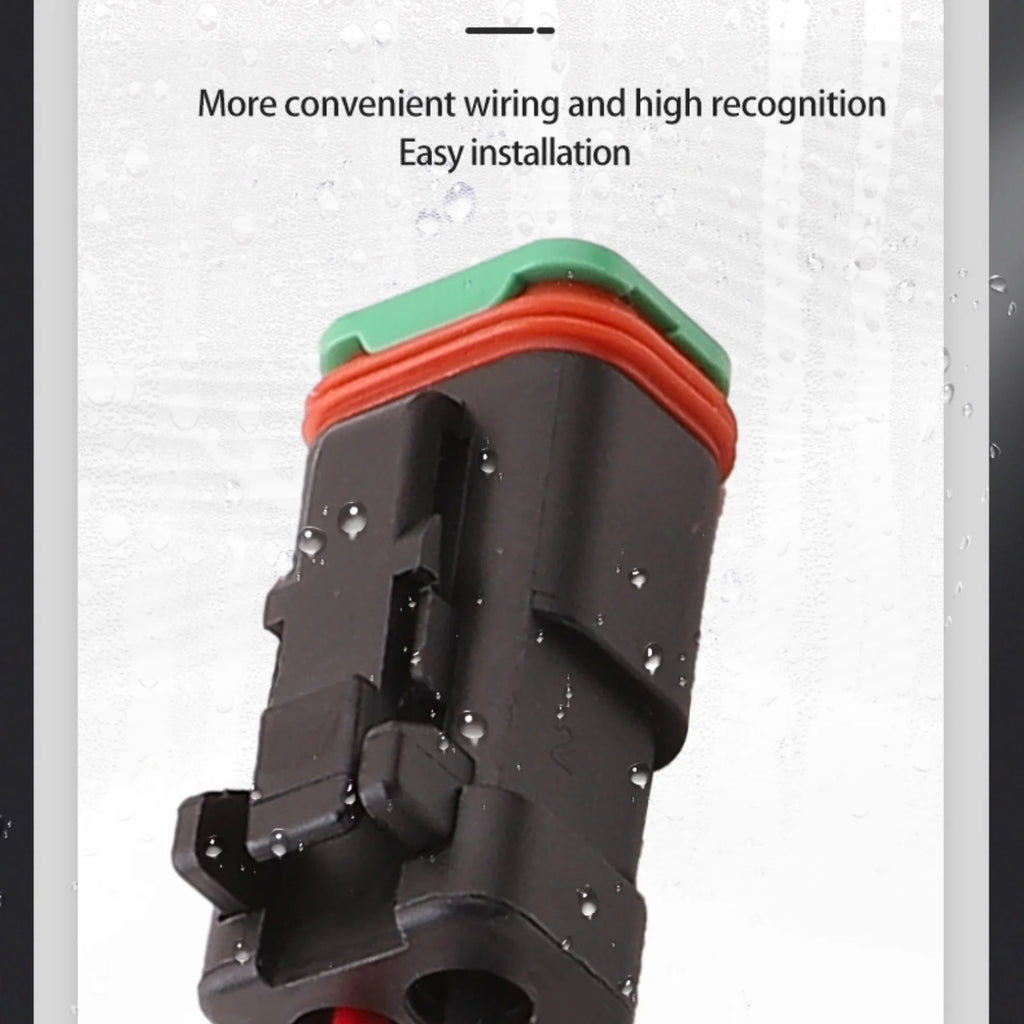 2-PIN Connector Waterproof 1.6mm Series Male Female Connectors Wiring Harness DT04-2P-E005 DT06-2S-E004