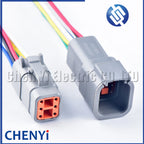 DTM series 6 Pin Automotive waterproof connector Sealed Wire Harness Plug DTM06-6S DTM04-6P with 15cm wires For Deutsch