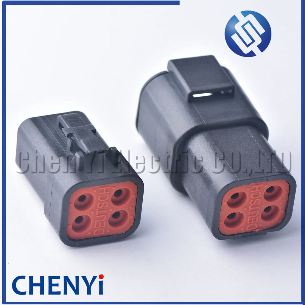 Black DTP series 4 Pin Male Female Automotive Waterproof Connector Plug DTP06-4S DTP04-4P For cummins ECM Power Connector Module