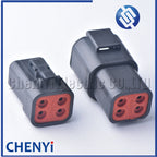 Black DTP series 4 Pin Male Female Automotive Waterproof Connector Plug DTP06-4S DTP04-4P For cummins ECM Power Connector Module