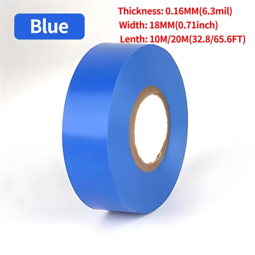 10/50/100 Rolls Electrical PVC Insulation Tape, Black Wire Wrapping Tape 10M/20M Length, 0.71 Inch Wide for Electrical Repair
