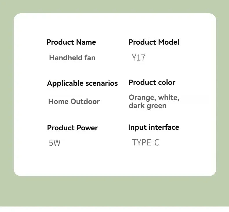Creative Mini Handheld Small Fan USB Charging Portable 3 Speed High Wind Desktop Office Travel Pocket Fan Hangable Buckle Amagi