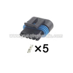 5 Pin Connector Waterproof 1.5mm Male Female Connector Automobile Wiring Harness Cable Plug for VW Audi 1-969920-1 1J0973705