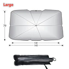 Car Sunshade Umbrella-style Front Glass Sunshade Sunscreen Heat Insulation Cloth Car Windshield Sunshade Umbrella Shade Amagi