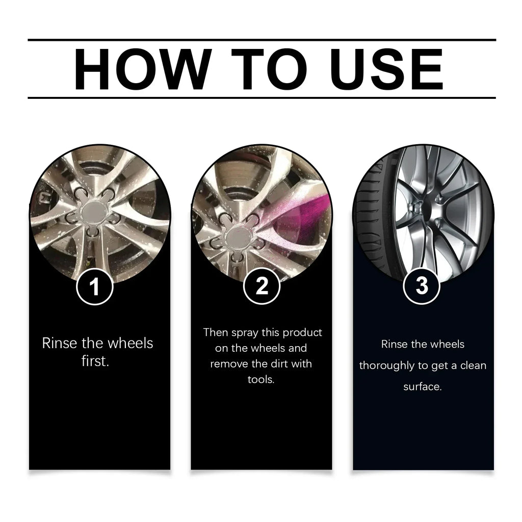 120ml Car Wheel&Tire Cleaner Brake Dust Grime Dirt Remover Alloy Rim Cleaner For Cars/Trucks/Suvs - Non-Corrosive Formula Amagi