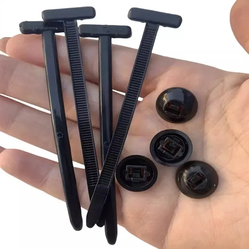 10/20/100pcs Nylon Universal Cable Tie Buckle Pin Button Zip Ties Self-Locking Fixed Cables Zip  Wire Fastening Strap Motorcycle