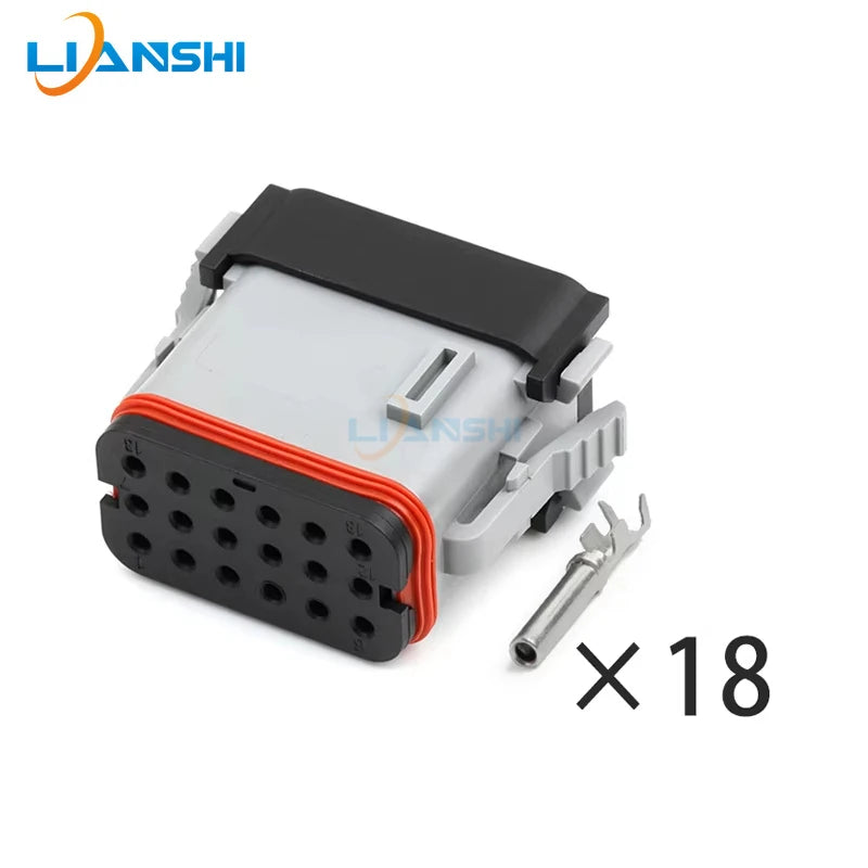 AT16-18SA-EK02 male-female AT16-18PA-EK02 connector with 18-pin wiring harness plug and terminals