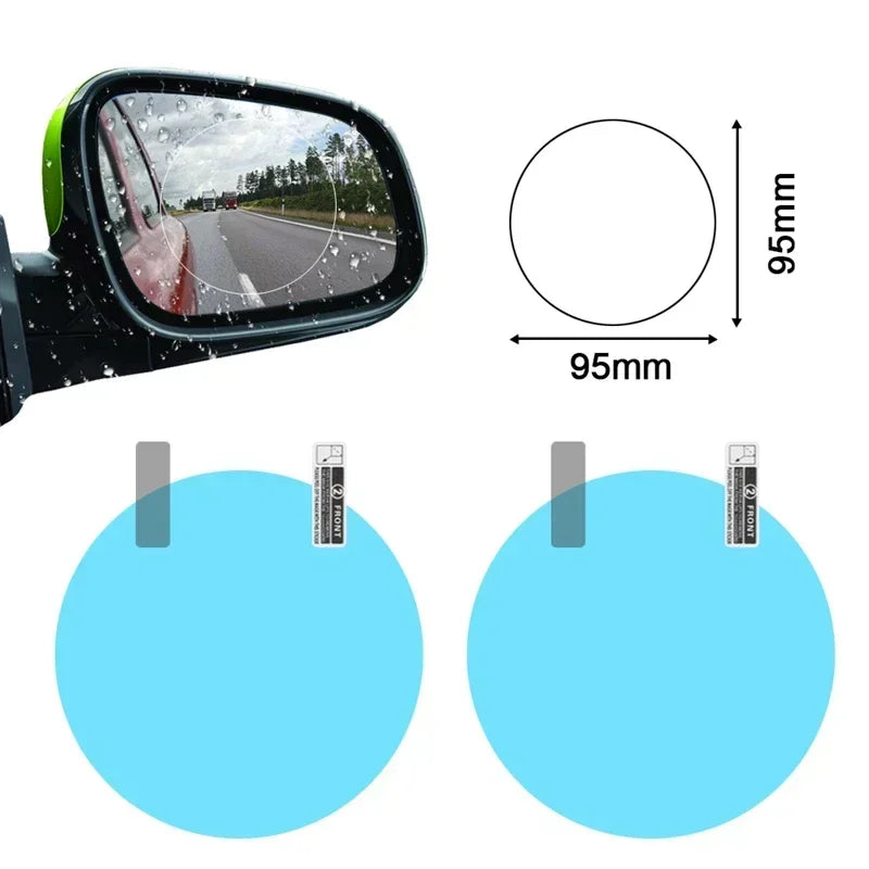 2PCS Car Rearview Mirror Cover Anti-Fog Anti-glare Rainproof Film Clear Sight Safe Driving Auto Protection Car Glass Amagi