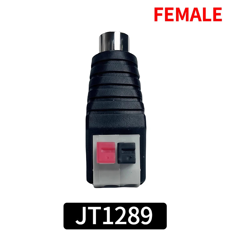 4/10/40PCS RCA Male & Female to Terminal Block Adapter, Solderless AV Audio Video Connectors for Speaker, Home Theater, CCTV Use