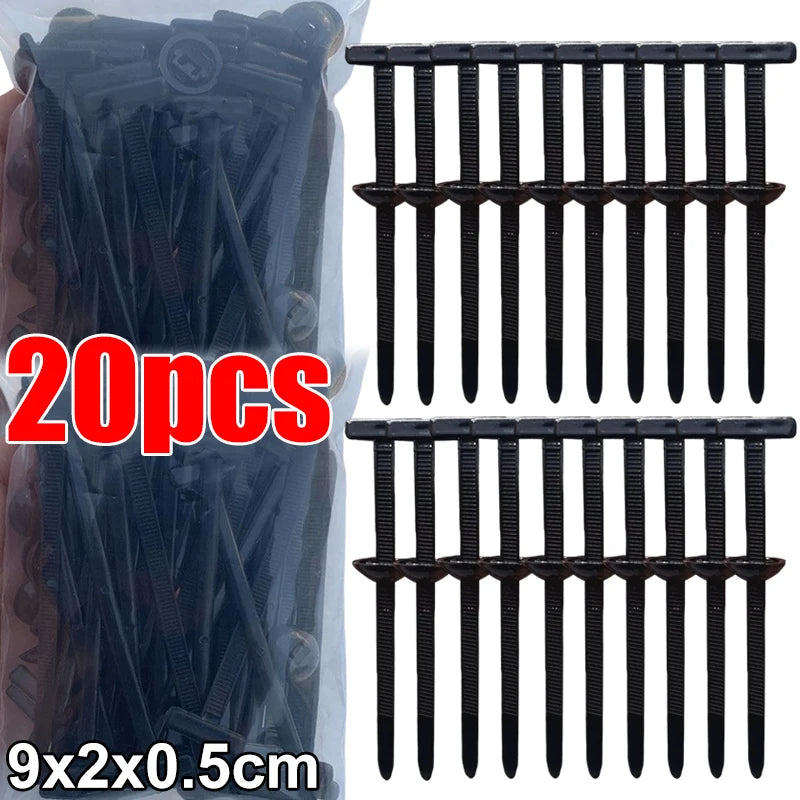 Universal Nylon Cable Tie Buckle Auto Fastener Screw Replacement Clip Car Fender Trunk Engine Guard Panel Wire Management Secure