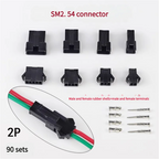 Automotive connector SM-2.54mm/2P overhead flat cable terminal male and female connectors 3, 4, 5, 6