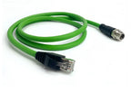 M12 X-Code 8Pin Male to RJ45 Gigabit Ethernet Cable 10Gbps IP67 Shielded - Industrial CAT6A Network Wire for Robotics & Harsh