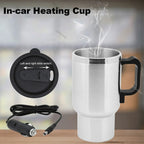 450ml 12V Vehicle Heating Cup Steel Electric Heating Car Kettle For Camping Travel Kettle Coffee Mug Cup Amagi