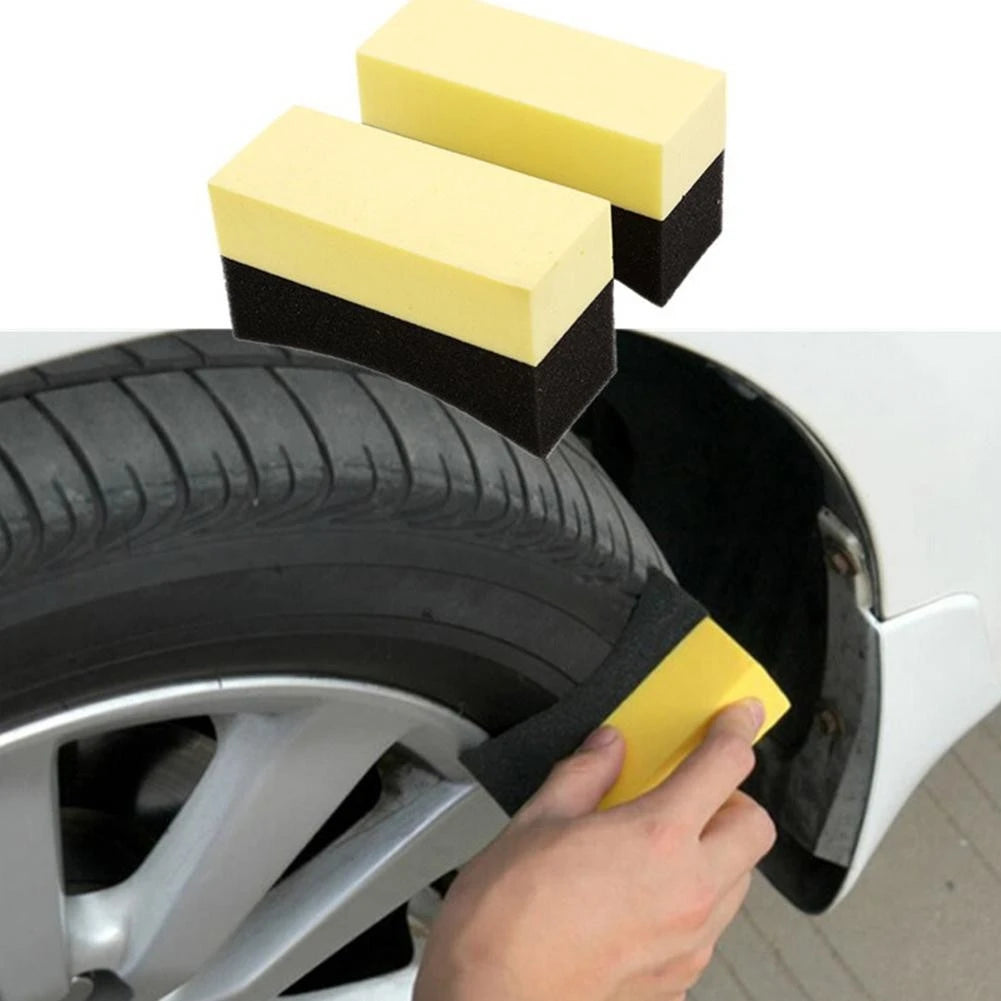 Car Tire Cleaning Sponge Auto Wheel Microfiber Suction Sponge Brush Set for Cars Wheels Tyre Clean Polishing Detail Brushes Tool