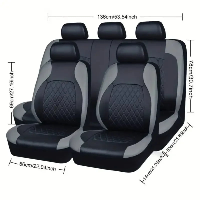 Universal Car Seat Covers Black Fashions Sports Seat Covers PVC Fabric Car Seat Cover Universal Interior Accessories Amagi