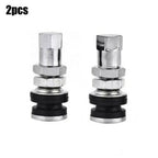 2 Pcs Car Tire Valve Short Stems Tubeless Vacuum Tire Valve Stems Silver Tire Valve Short Stems Auto Replacement Parts