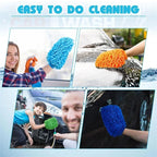 Ultra-Soft Microfiber Car Wash Gloves 20/1Pack - Double-Sided Coral Fleece Cleaning Mitts For Auto Detailing Maintenance Tools