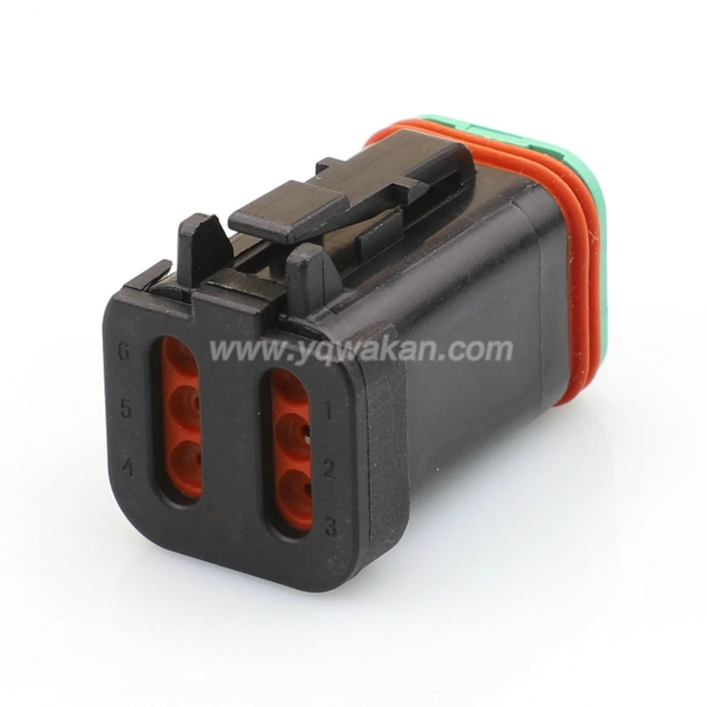 6 Pin Automotive 1.6mm Male Female Waterproof Connector Wire harness plug DT04-6P-C017 DT06-6S-C017 Black