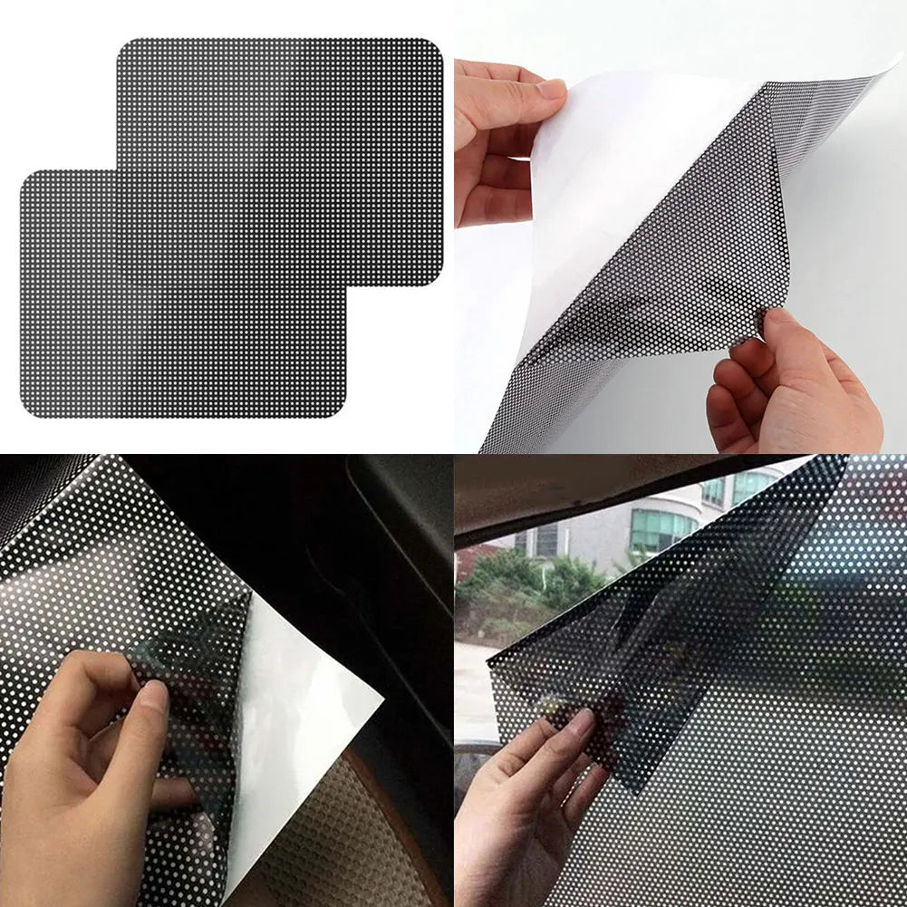 2 Pcs Sun Block Film Anti-UV Car Static Sunshade Stickers Window Glass Sunscreen Curtain Insulation Car Sunroof Solar Film Shade