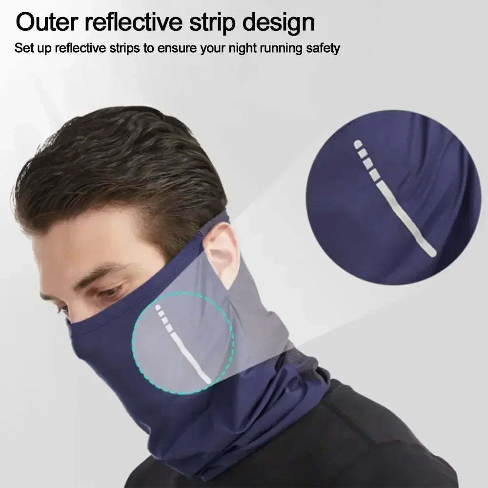 Ice Silk Breathable Bandana Face Cover Lightweight Cool Scarf Multi-functional Ultra-thin Sports Face Mask Outdoor Amagi