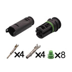 The 50290735 male and female 50290734 connectors are suitable for BMW front and rear oxygen sensor 4-pin wiring harnesses