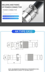 1Set GX20 2/3/4/5/6/7/8/9/10/12/14/15 Pin Male&Female Docking Aviation Plug&Socket Circular Waterproof butt joint Connector