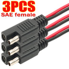 1-5PCS High-quality SAE Female and Male Power Extension Plug Cables Solar Cell Quick Disconnect Wiring Copper Harnesses