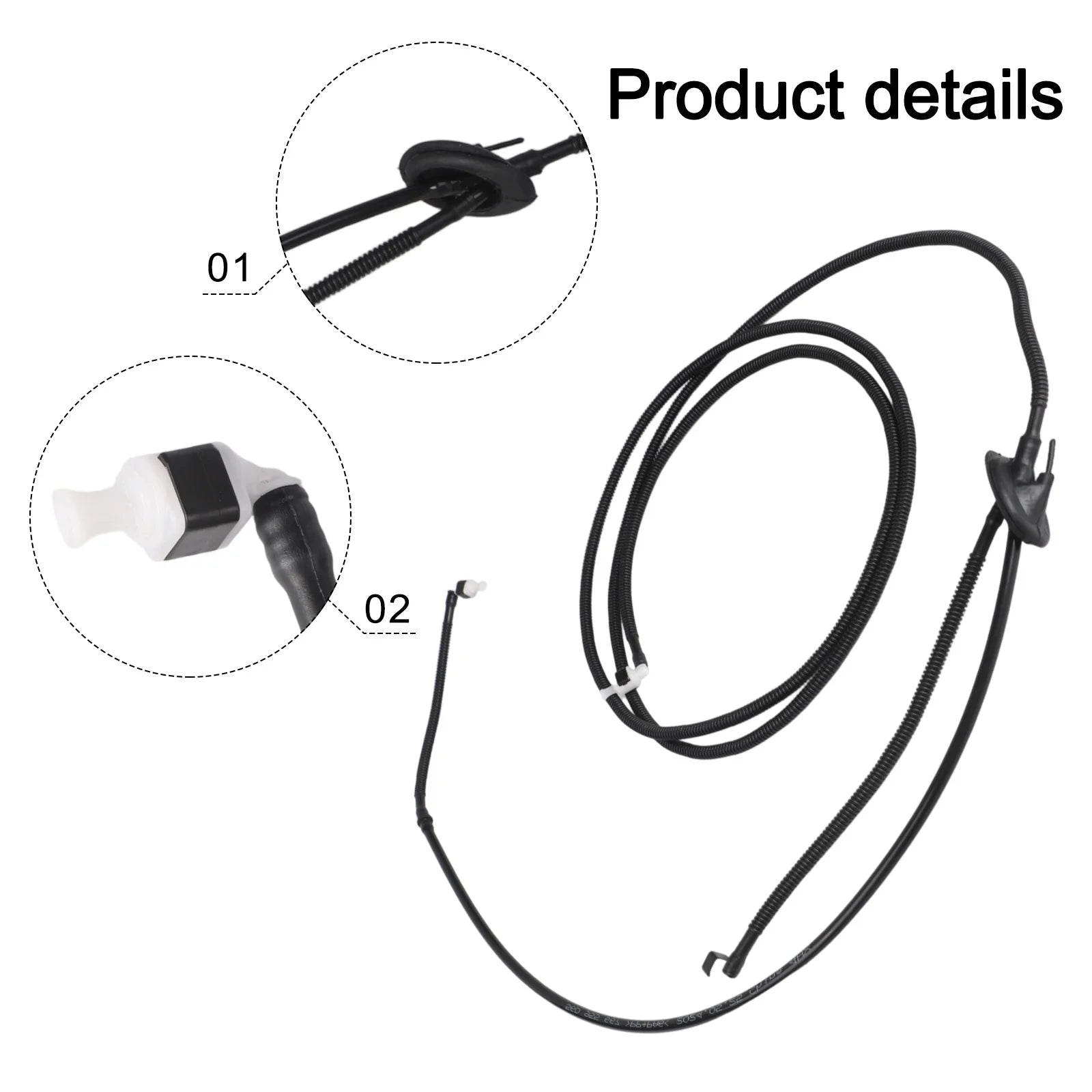 1PC Windshield Washer Wiper Spray Nozzle Hose For Golf For Passat 1J0955751D Car Hood Wiper Spray Hose For Car Accessories