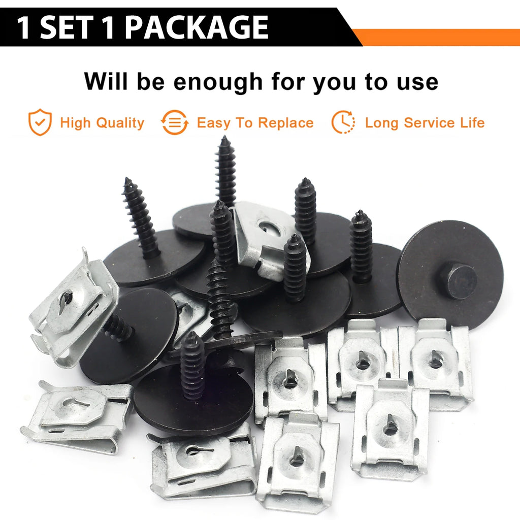 Bumper Cover Fender Liner Fender Screw and Self-Locking U-Nut Kit Part Numbers 07149126886 07146951655 Bumper Clips 1-10pcs