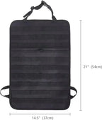 6pcs/set Universal Car Backrest Wall Hang Seat Back Storage Bag Organize Molle Panel with 5 Detachable Pouch,Outdoor Campe Hike