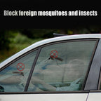 Car Sunshade Curtains Summer Mosquito Proof Curtains Universal Side Window Mesh Net Breathable Sunshade Auto Accessories Black