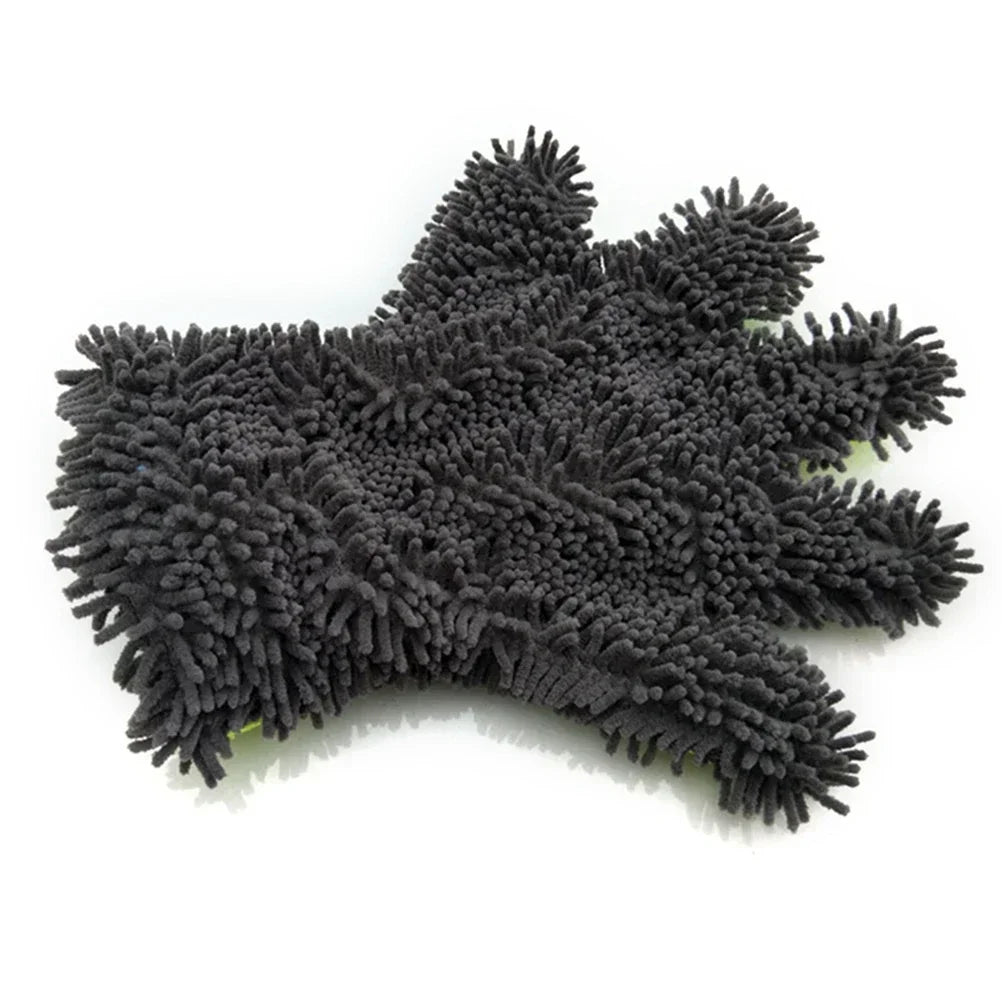 Five Finger Washing Car Gloves Plush Sponge Wheel Hub Cleaning Thickened Plush Does Not Damage Car Paint Comprehensive Amagi