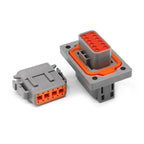 1-2303064-1 Automotive flange type waterproof plug DTM04-12PA-L012 with flange fixed connector with terminal DTM06-12SA