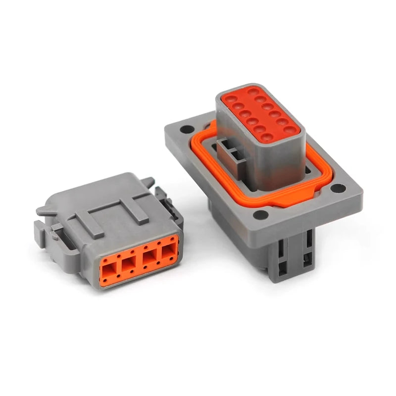 1-2303064-1 Automotive flange type waterproof plug DTM04-12PA-L012 with flange fixed connector with terminal DTM06-12SA