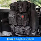 6pcs/set Universal Car Backrest Wall Hang Seat Back Storage Bag Organize Molle Panel with 5 Detachable Pouch,Outdoor Campe Hike