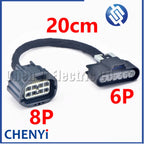 1 Pcs 8P to 6P Adapter From HID Wiring To HALOGEN Headlight Connector harness plug For 2007-2012 GMC Acadia
