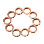10 Pcs Metal Oil Drain Plug Crush Washer Gasket 11026-01M02 For Nissan For Infiniti Oil Drain Plug Crush Washers Gaskets