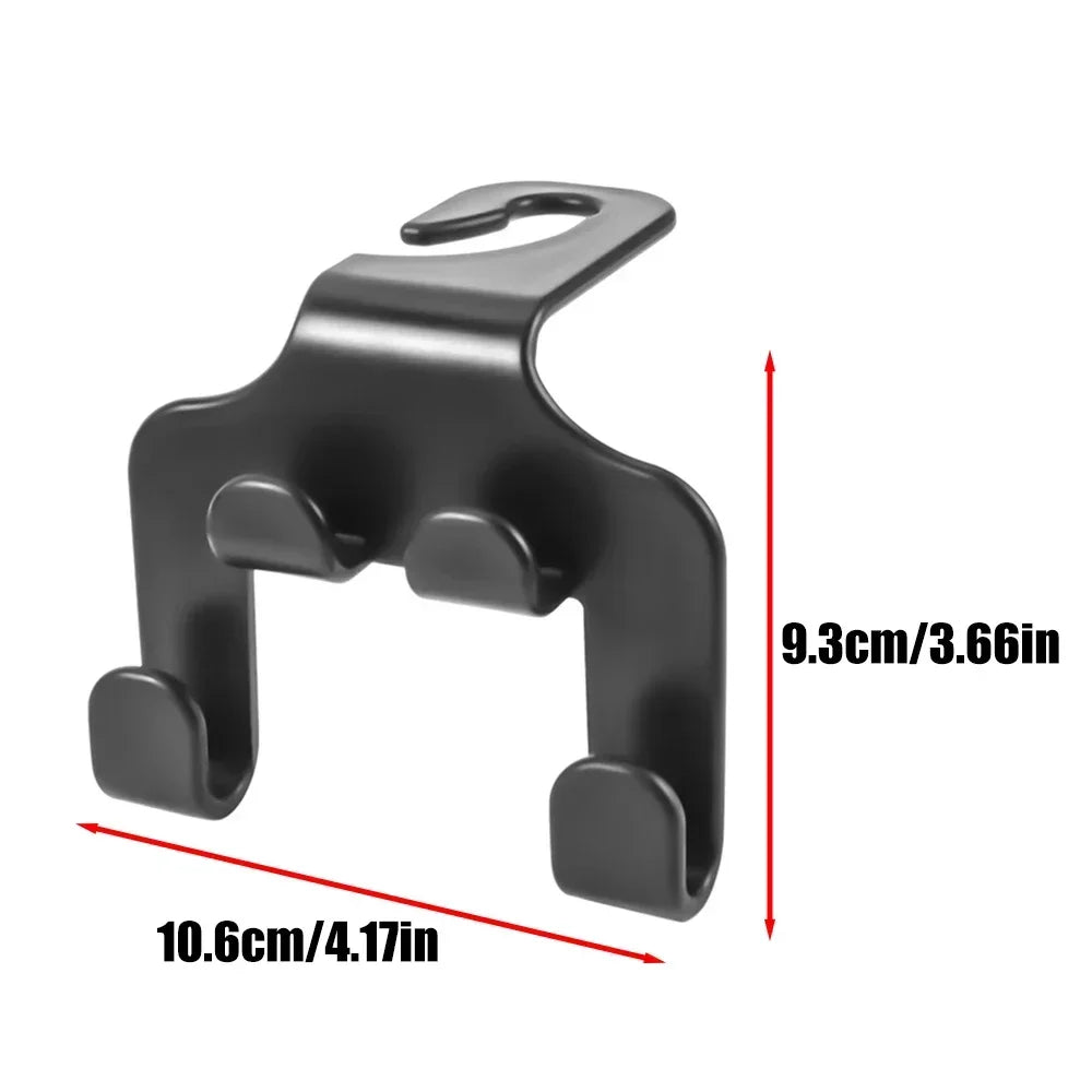 Car Seat Headrest Hook 4 Pack Hanger Storage Organizer Universal for Handbag Purse Coat Fit Universal Vehicle Car Black Amagi